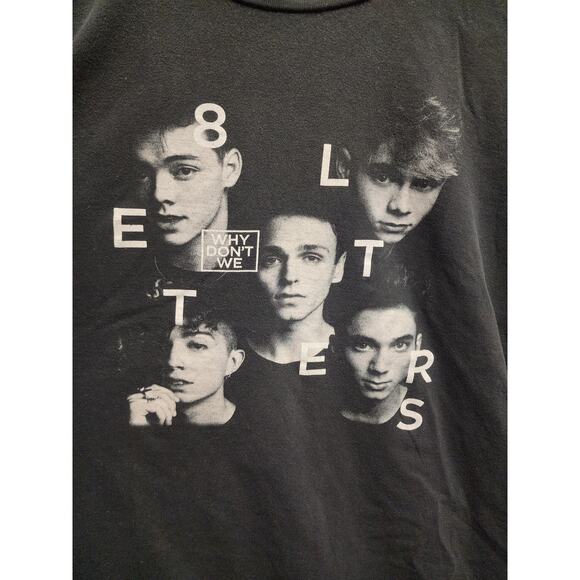 Why Don’t We Shirt 8 Letters Band Tour Graphic Tee Black XL - Picture 3 of 6